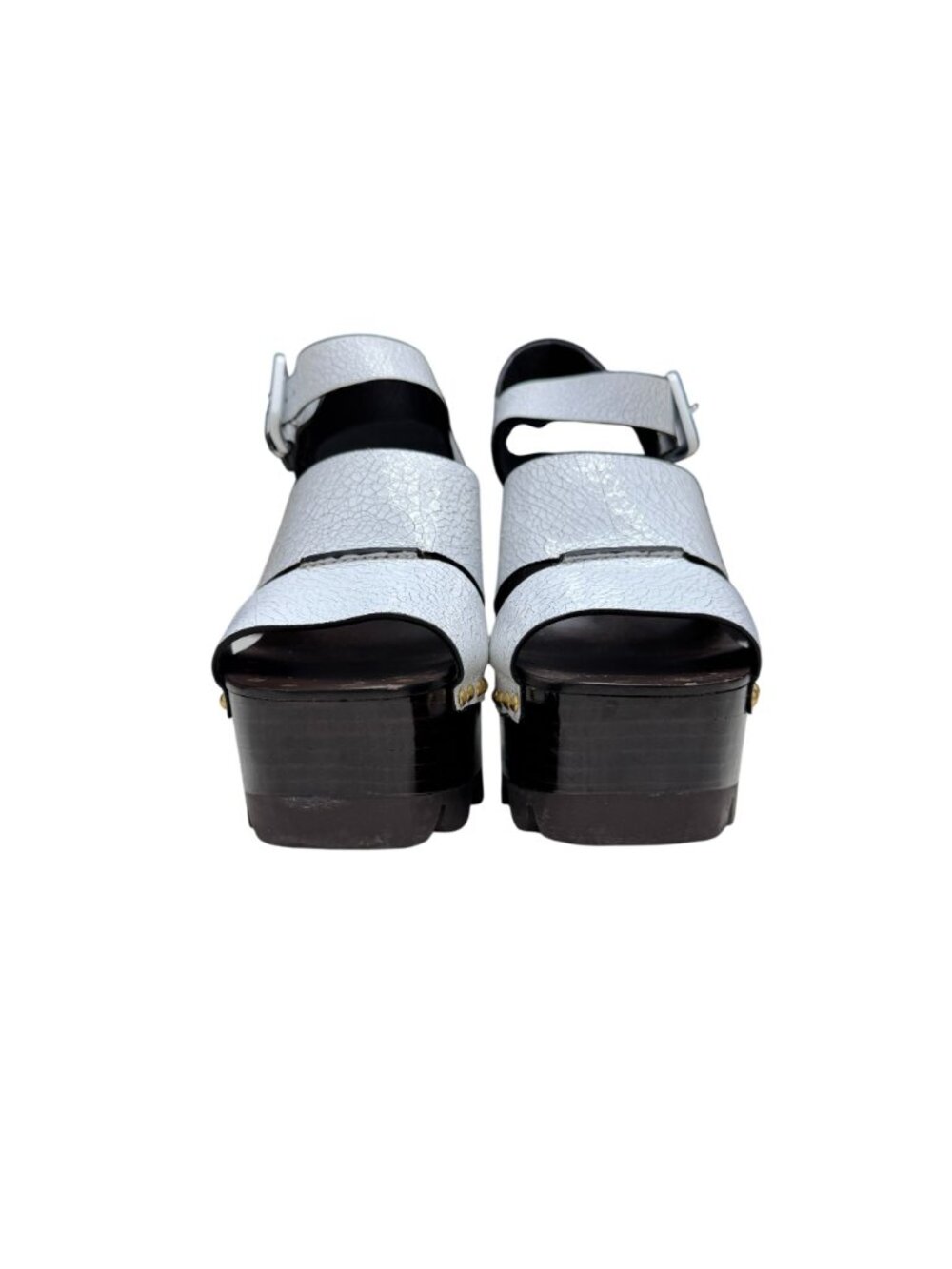 Tory Burch Women's Studded Clog Platform Sandal Buckled Ankle Strap Sz 8.5M NWOB - Picture 4 of 10